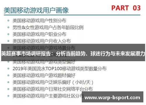 英超赛事市场调研报告：分析当前趋势、球迷行为与未来发展潜力